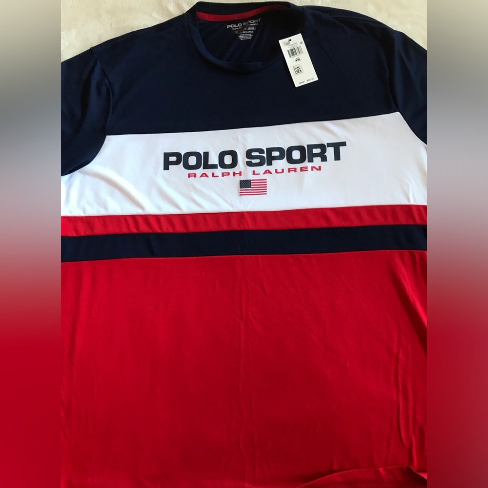 Polo Sport Ralph Lauren Navy and Red Short Sleeve Tee